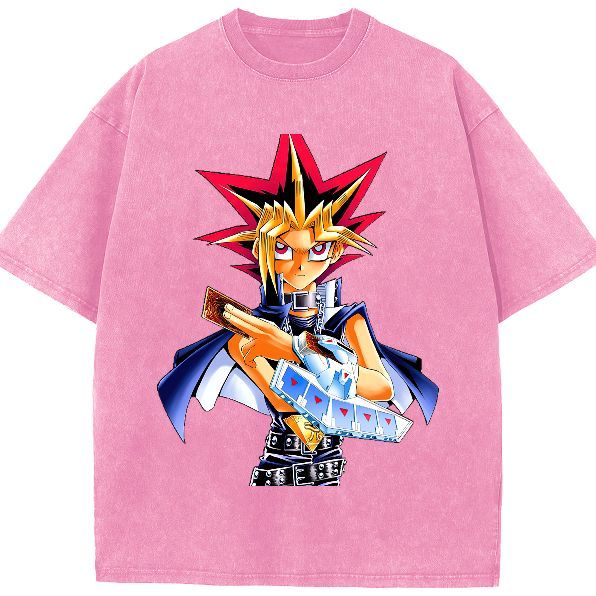 （画像用） 遊☆戯☆王 Yu-Gi-Oh! 綿100% ヴィンテージ風 半袖Tシャツ（フロントプリント）